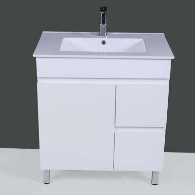 Classical PVC Floor Mounted  bathroom vanity for family use