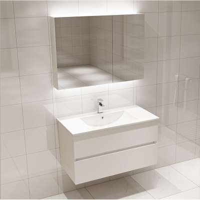 Good quality factory directly bathroom vanity cabinets modern mdf cabinet pvc Direct Prices